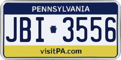 PA license plate JBI3556