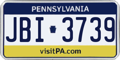 PA license plate JBI3739