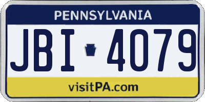 PA license plate JBI4079