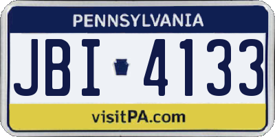 PA license plate JBI4133