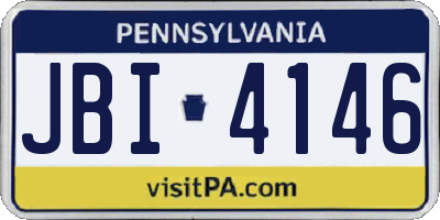 PA license plate JBI4146