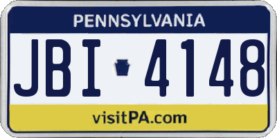 PA license plate JBI4148