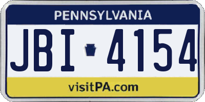 PA license plate JBI4154