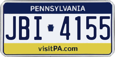 PA license plate JBI4155