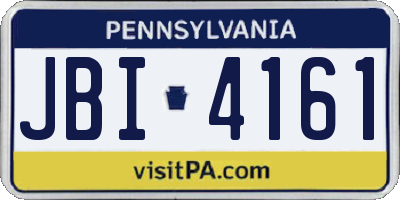 PA license plate JBI4161