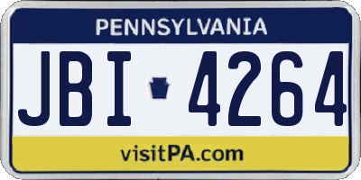 PA license plate JBI4264