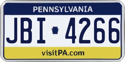 PA license plate JBI4266