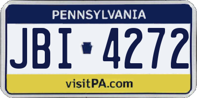 PA license plate JBI4272