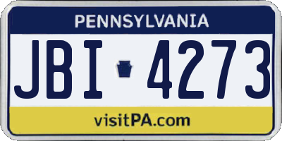 PA license plate JBI4273