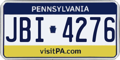 PA license plate JBI4276