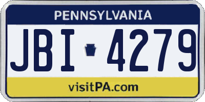 PA license plate JBI4279