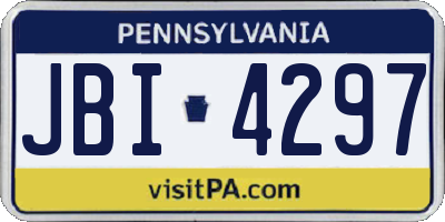 PA license plate JBI4297