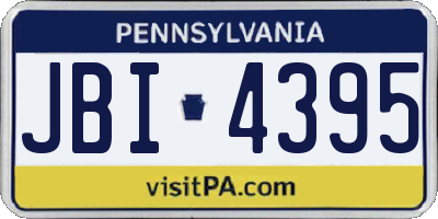 PA license plate JBI4395