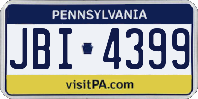 PA license plate JBI4399