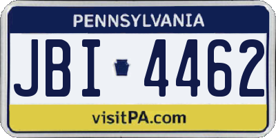 PA license plate JBI4462