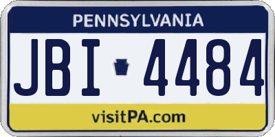 PA license plate JBI4484