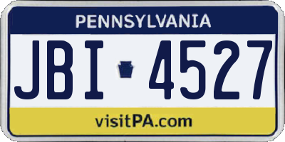 PA license plate JBI4527