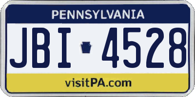 PA license plate JBI4528