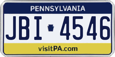 PA license plate JBI4546