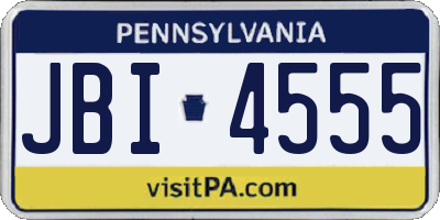 PA license plate JBI4555