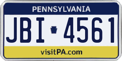 PA license plate JBI4561