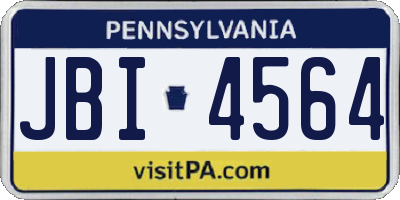 PA license plate JBI4564