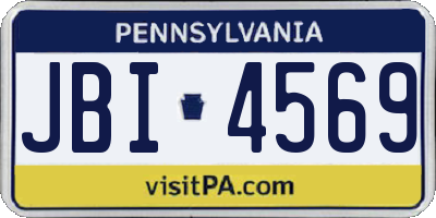 PA license plate JBI4569