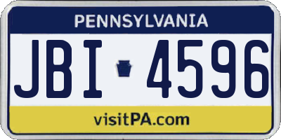 PA license plate JBI4596