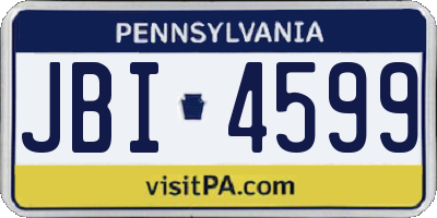 PA license plate JBI4599