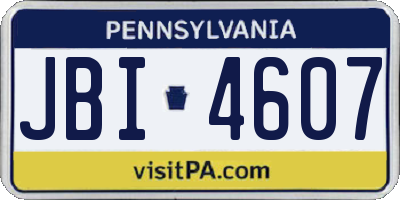PA license plate JBI4607