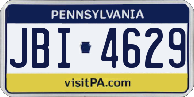 PA license plate JBI4629