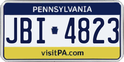 PA license plate JBI4823