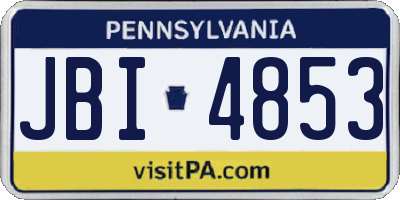 PA license plate JBI4853