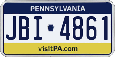 PA license plate JBI4861