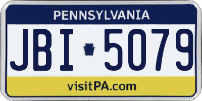PA license plate JBI5079