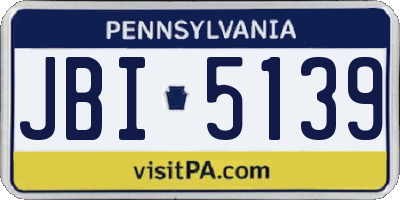 PA license plate JBI5139