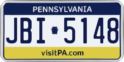PA license plate JBI5148
