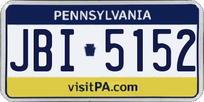 PA license plate JBI5152