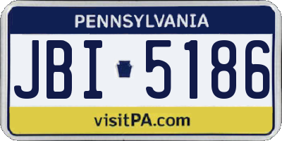 PA license plate JBI5186