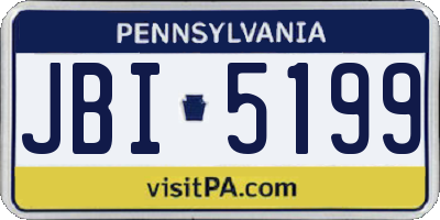 PA license plate JBI5199