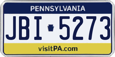 PA license plate JBI5273
