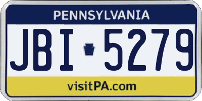 PA license plate JBI5279