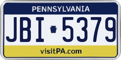 PA license plate JBI5379