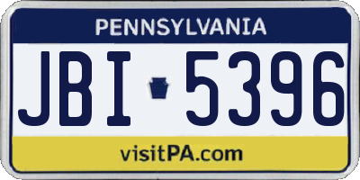 PA license plate JBI5396