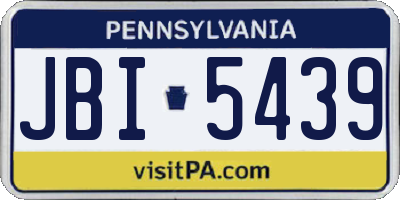 PA license plate JBI5439