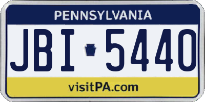 PA license plate JBI5440