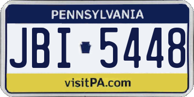 PA license plate JBI5448