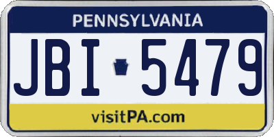 PA license plate JBI5479