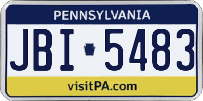 PA license plate JBI5483