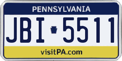 PA license plate JBI5511